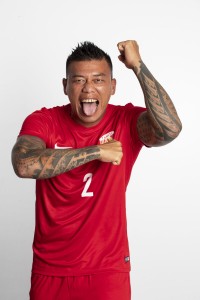 ASUNCION, PARAGUAY - NOVEMBER 17: Angelo Tchen poses during the Tahiti team presentation prior to the FIFA Beach Soccer World Cup Paraguay 2019 on November 17, 2019 in Asuncion, Paraguay. (Photo by Hector Vivas - FIFA/FIFA via Getty Images)