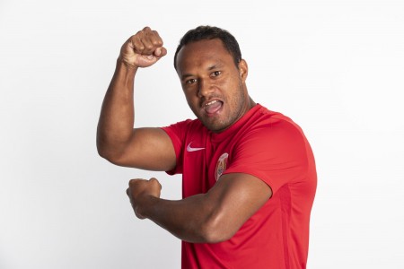 ASUNCION, PARAGUAY - NOVEMBER 17: Patrick Tepa poses during the Tahiti team presentation prior to the FIFA Beach Soccer World Cup Paraguay 2019 on November 17, 2019 in Asuncion, Paraguay. (Photo by Hector Vivas - FIFA/FIFA via Getty Images)
