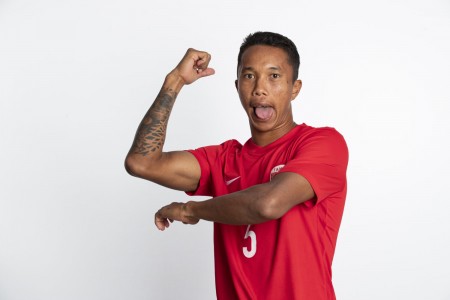 ASUNCION, PARAGUAY - NOVEMBER 17: Gervais Chan-Kat poses during the Tahiti team presentation prior to the FIFA Beach Soccer World Cup Paraguay 2019 on November 17, 2019 in Asuncion, Paraguay. (Photo by Hector Vivas - FIFA/FIFA via Getty Images)