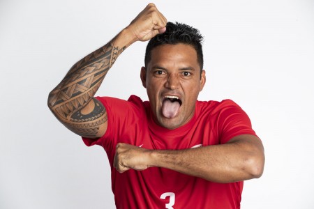 ASUNCION, PARAGUAY - NOVEMBER 17: Ariihau Teriitau poses during the Tahiti team presentation prior to the FIFA Beach Soccer World Cup Paraguay 2019 on November 17, 2019 in Asuncion, Paraguay. (Photo by Hector Vivas - FIFA/FIFA via Getty Images)